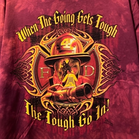 The Mountain Fireman tee red new no tag - Picture 3 of 8